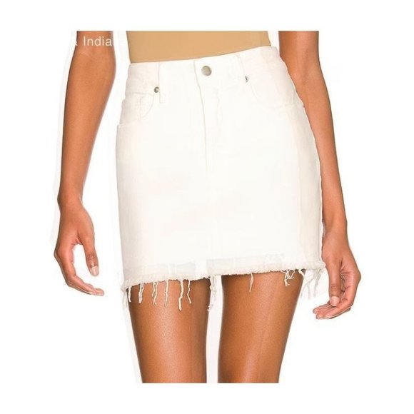 Good American Dresses & Skirts - Good American White Good Waist Mini Skirt Size 10